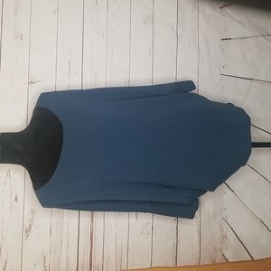 Blue dolman sleeve top